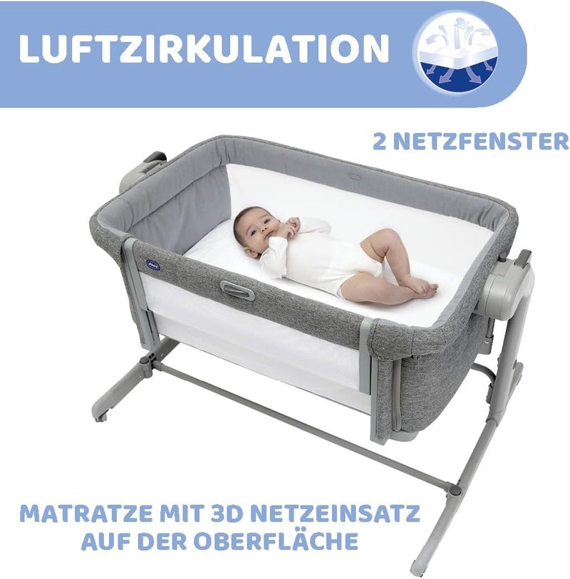 Chicco Next2Me Magic Evo Co-sleeping Crib 0-6m, Dark Grey - Image 4